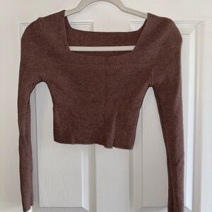Elegant Brown Women's Sweater